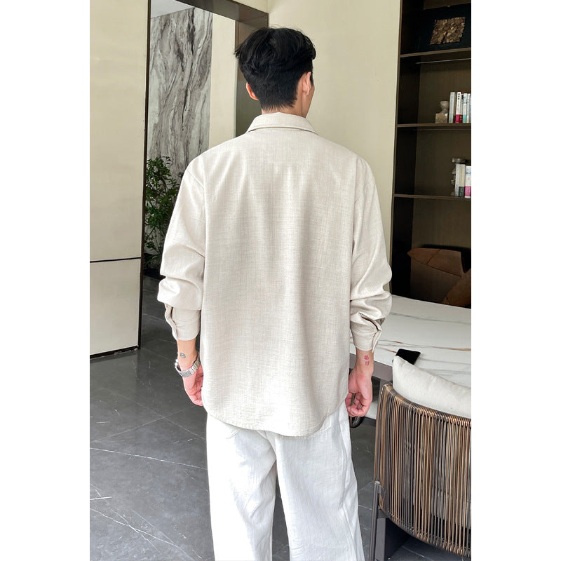 Men's Fashion Long Sleeve Shirt Jacket Mune Fashion