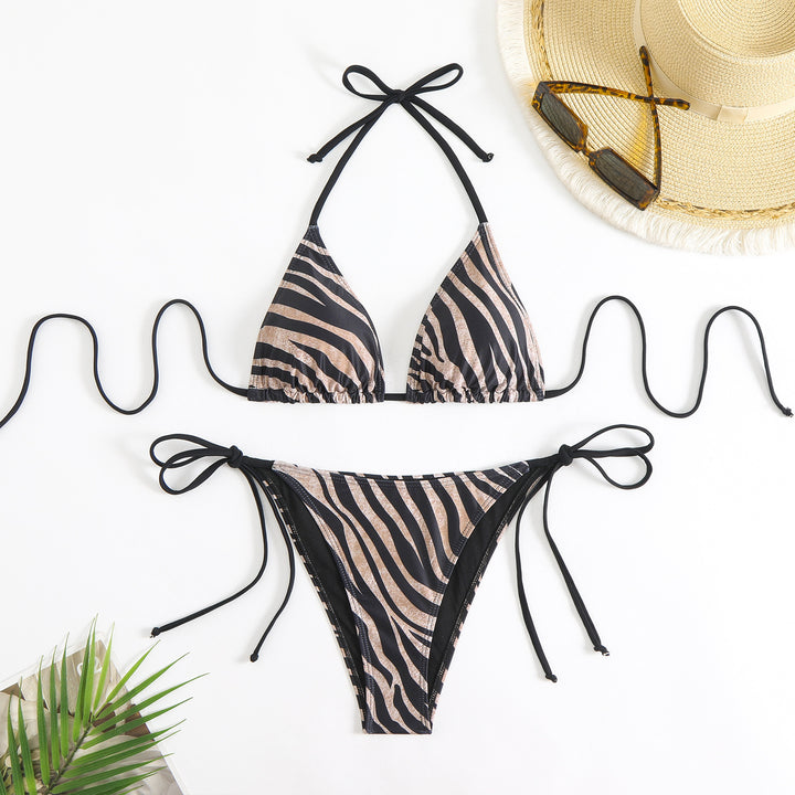 Women's Triangle Bikini with Adjustable Lacing Details Mune Fashion