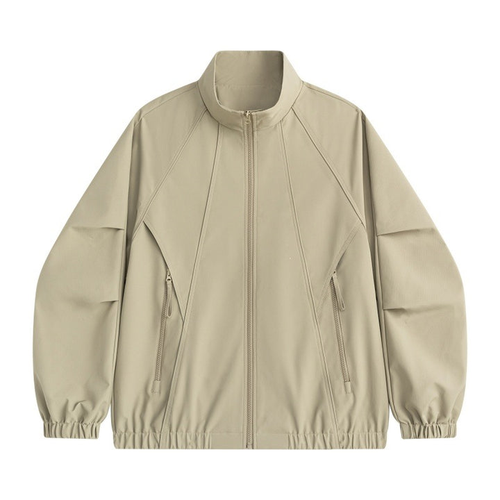 Men's Technical Oversized Softshell Training Jacket with Stand-up Collar, Ergonomic Seams & Water-repellent Coating Mune Fashion