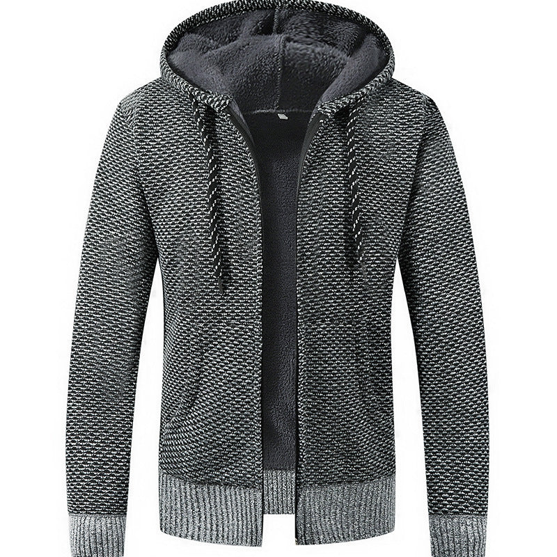 Men's Lined Hooded Cardigan with Teddy Lining and Full Zip Mune Fashion