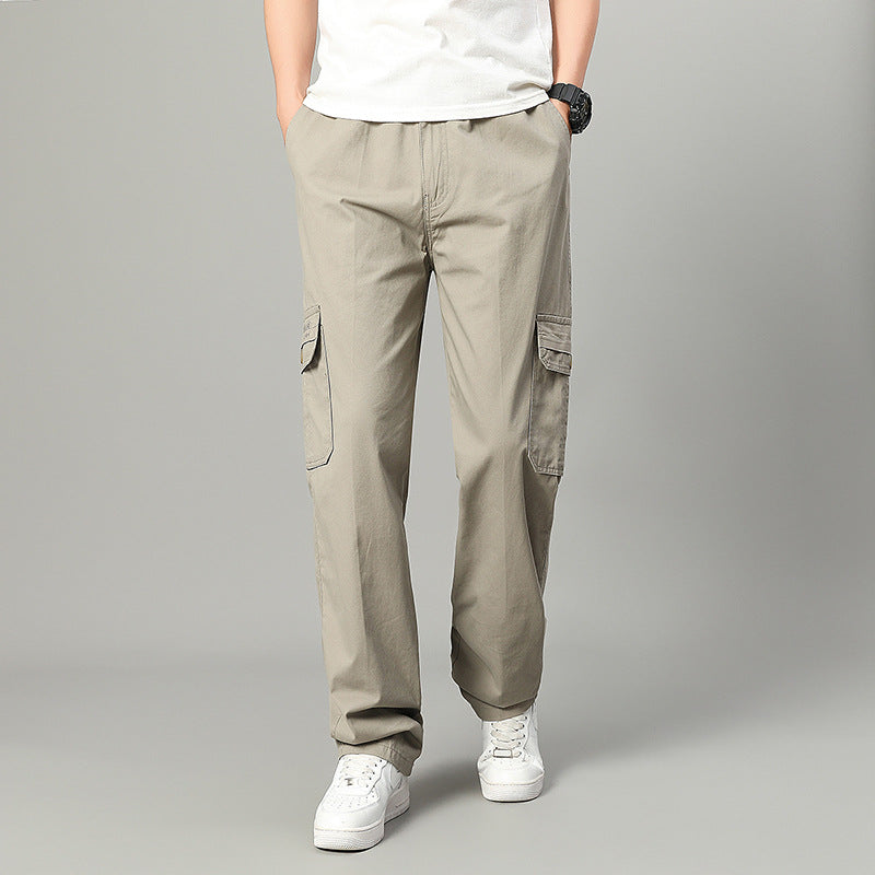 Men's  relaxed cargo pants with multi-pocket utility design and elastic waist Mune Fashion