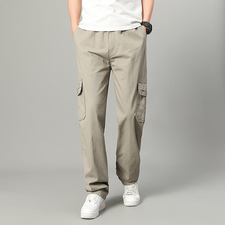 Men's  relaxed cargo pants with multi-pocket utility design and elastic waist Mune Fashion