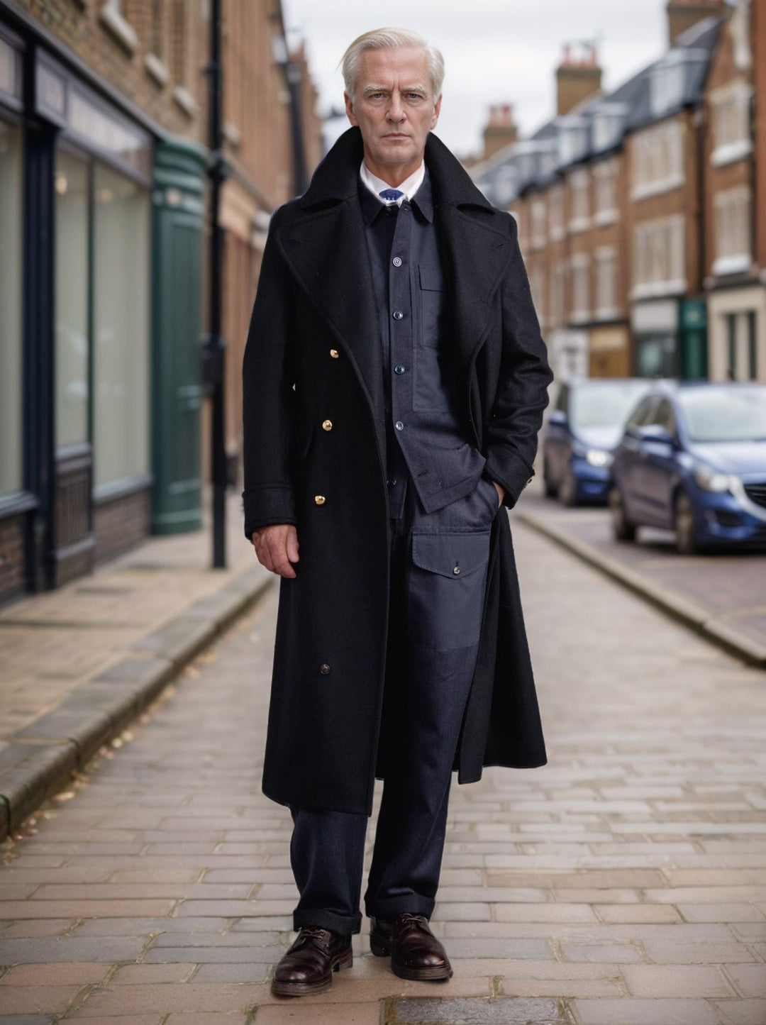 Men's Luxury Winter Coat with Double Button Placket Mune