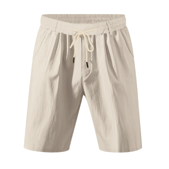 Men's knee-length lightweight functional shorts with elastic waistband, drawstring, and deep side pockets Mune Fashion