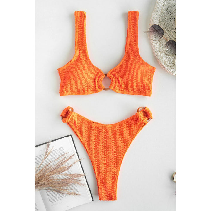 Women's bikini with oval ring detail and high leg cut Mune Fashion
