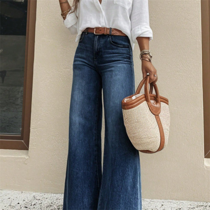 Women's High-Waisted Extra Wide Flare Jeans from Mune Fashion