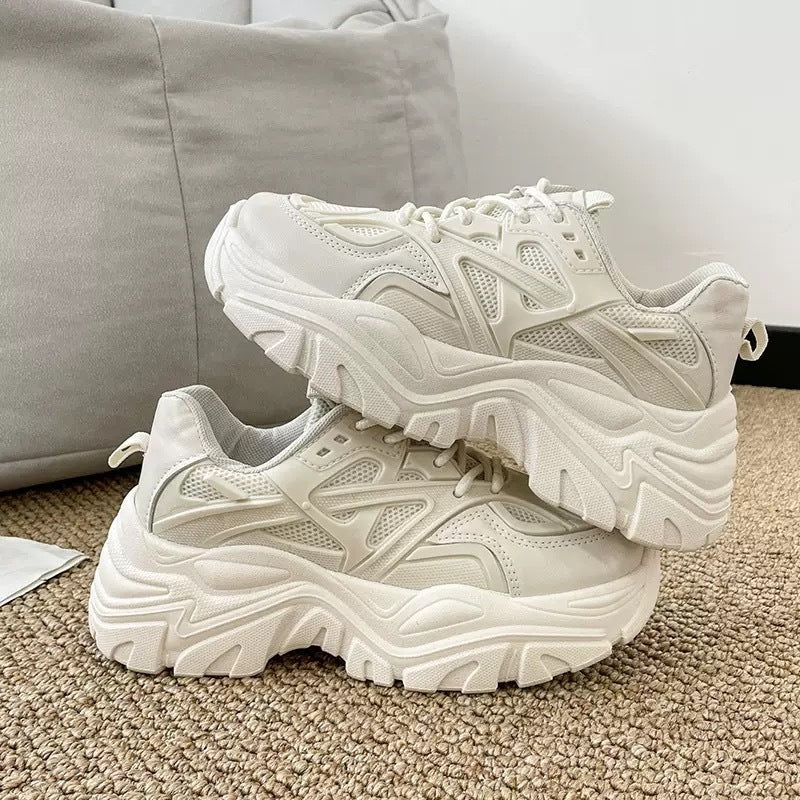 Women's Sporty Chunky Sneakers with Breathable Mesh Upper Mune Fashion