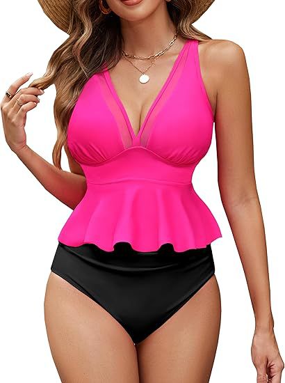 Women's Flowing Peplum Swimsuit Mune Fashion
