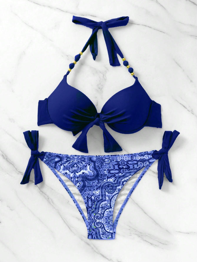 Women's bikini set with fashionable knot and colorful accents Mune Fashion