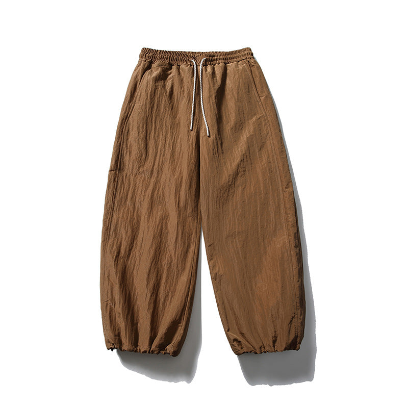 Men's loose-fitting ripstop leisure pants with camouflage pattern and elastic drawstring waistband Mune Fashion