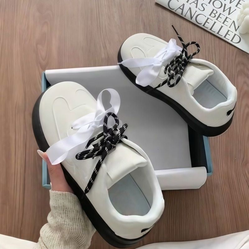 Women's Comfortable Sneakers with Playful Bow Design Mune Fashion