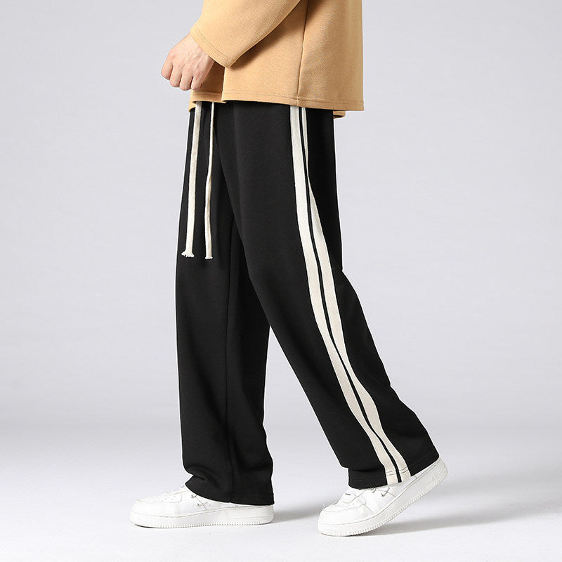 Men's Relaxed-Fit Lounge Pants with Distinctive Side Stripes & Adjustable Drawstring Mune Fashion