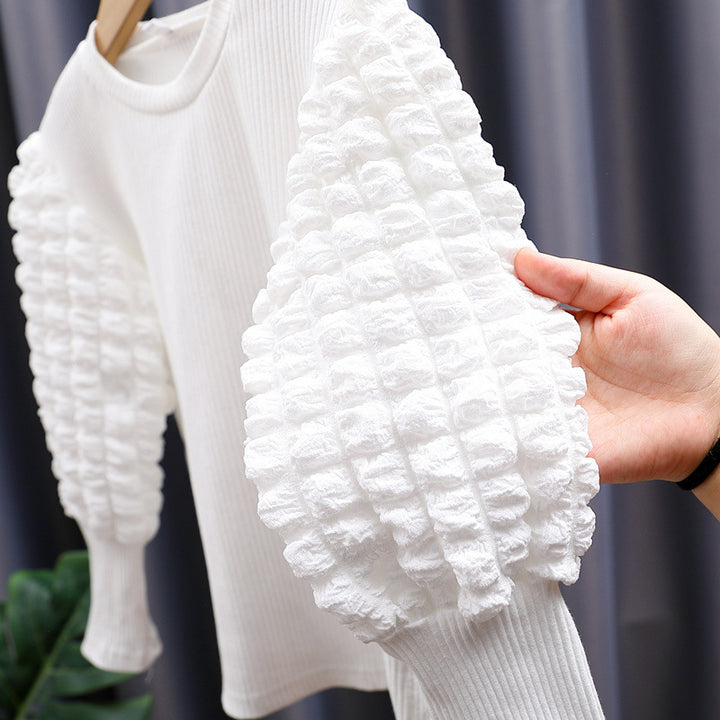Women’s stylish sweater with voluminous ruffled sleeves Mune Fashion