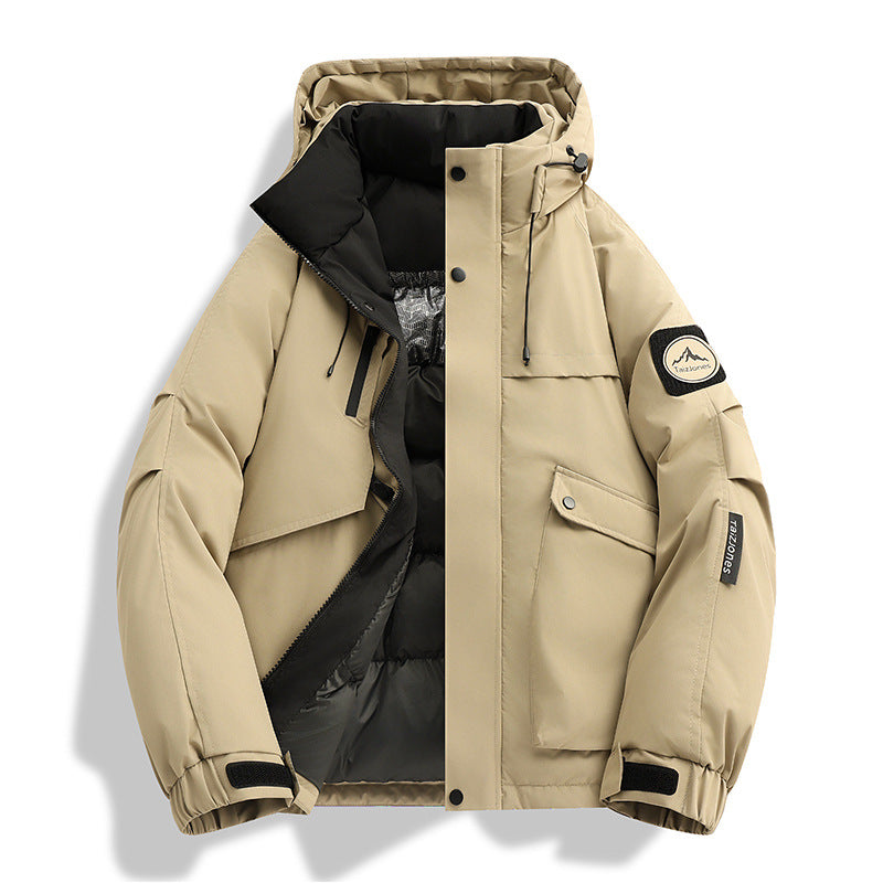 Men's padded hooded winter jacket with windproof outer shell, quilted thermal lining, and multifunctional pockets Mune Fashion