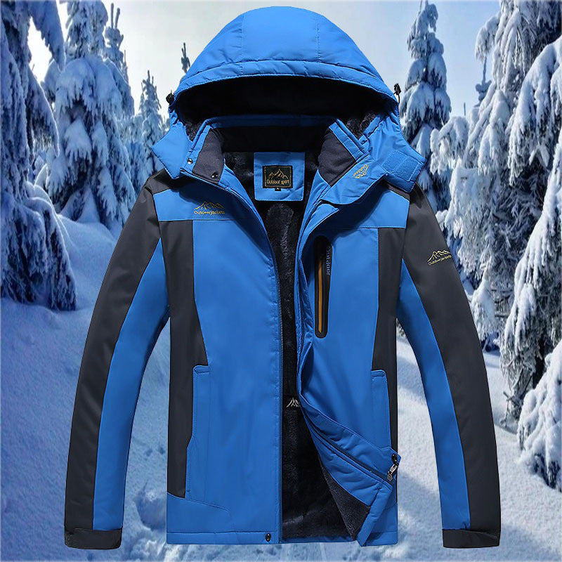 Men's nano wind and waterproof winter ski jacket with removable hood, thermal lining and sealed seams Mune Fashion