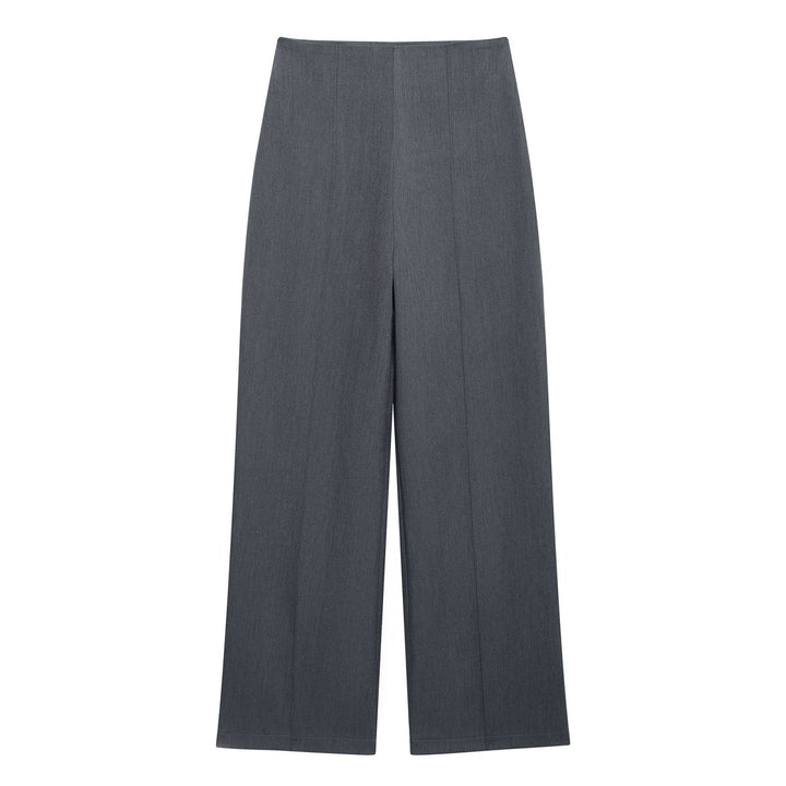 Women's high-waisted, wide-cut suit pants with crease Drune