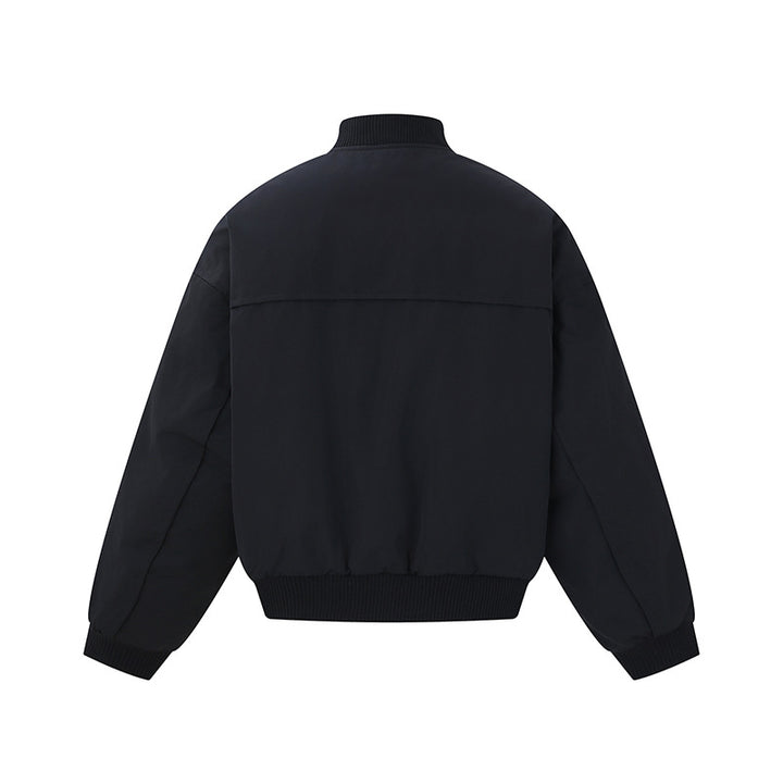 Men's short-cut technical bomber jacket with diagonal zip pockets and ribbed cuffs Mune Fashion