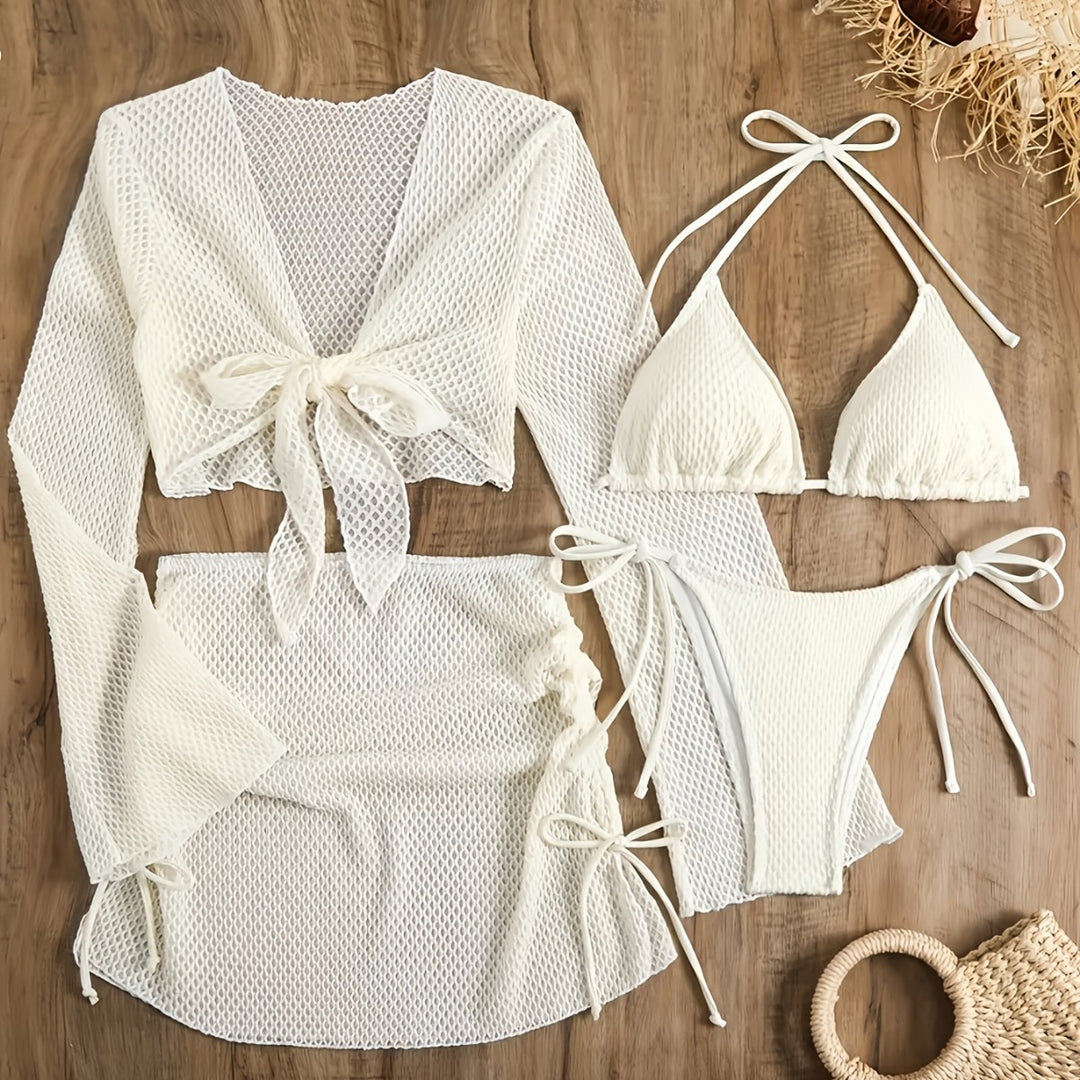 Ladies airy mesh bikini with sporty cover-up Mune Fashion