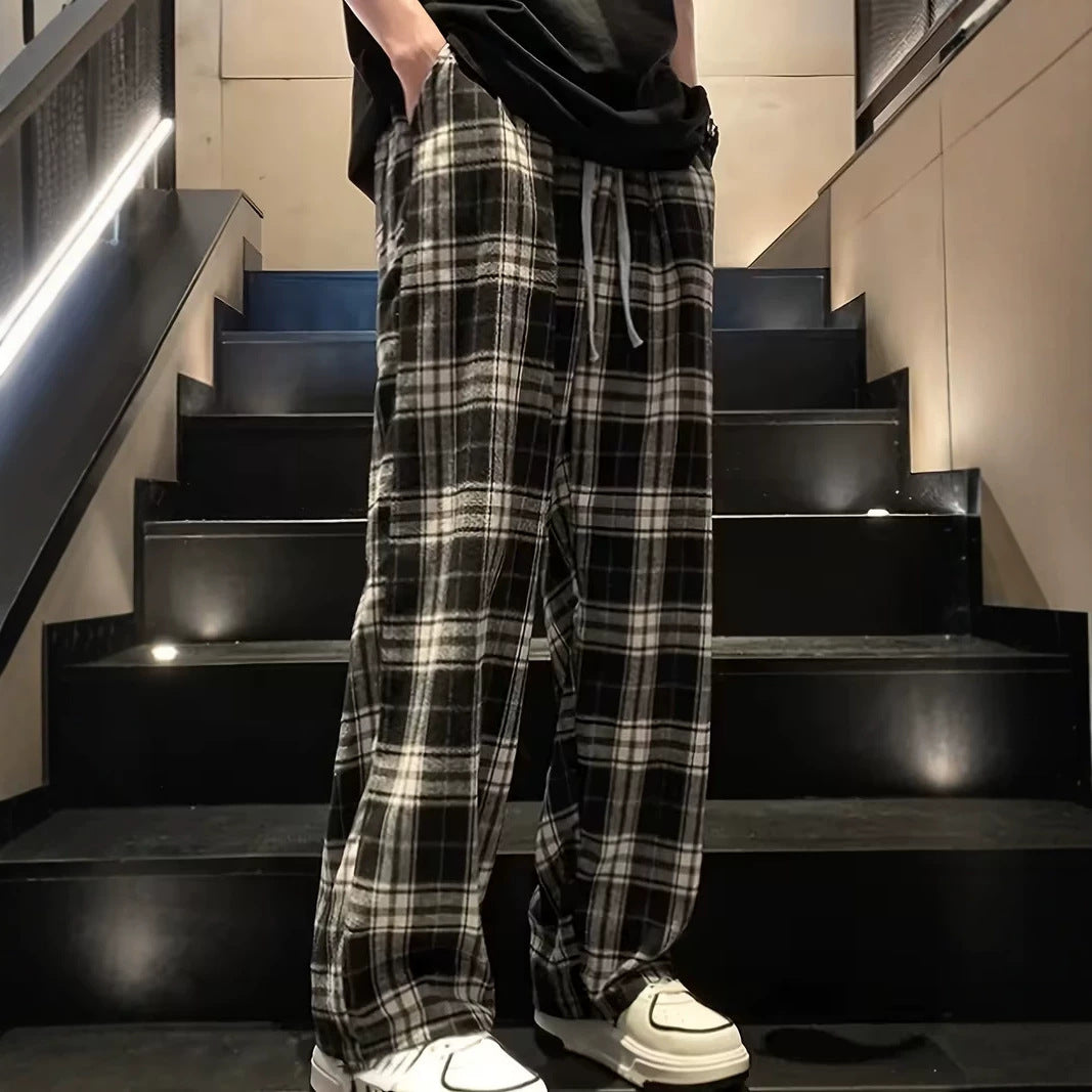 Men's Comfortable Checked Leisure Pants Mune Fashion