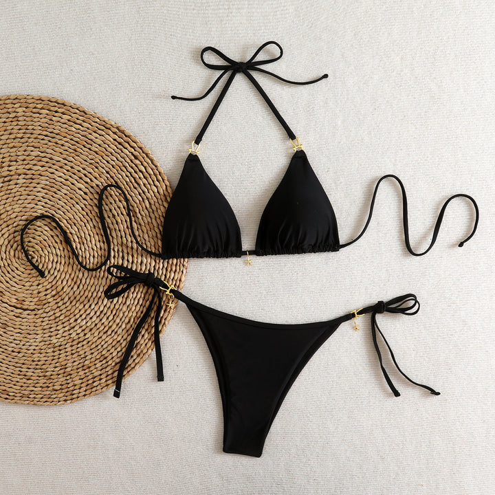 Ladies triangle bikini with elegant knot detail and fashionable accents Mune Fashion