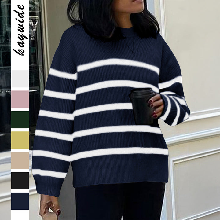 Women’s oversized Mohair knit sweater with wide Carmen boat neckline and fluffy texture Mune Fashion