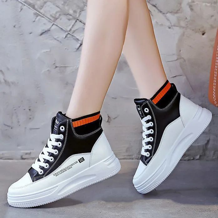 Women’s Sporty High-Top Sneakers with Comfort Cuff and Stylish Design Mune Fashion