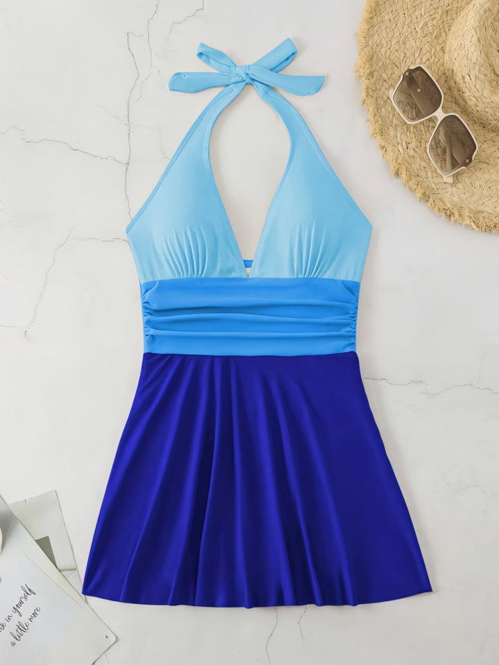 Women's Flowing Swimsuit with Deep V-Neck Mune Fashion