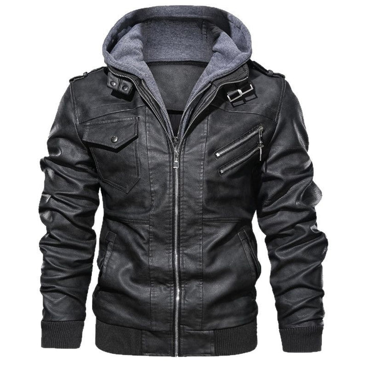 Men's Stylish Leather Jacket with Lining Mune Fashion