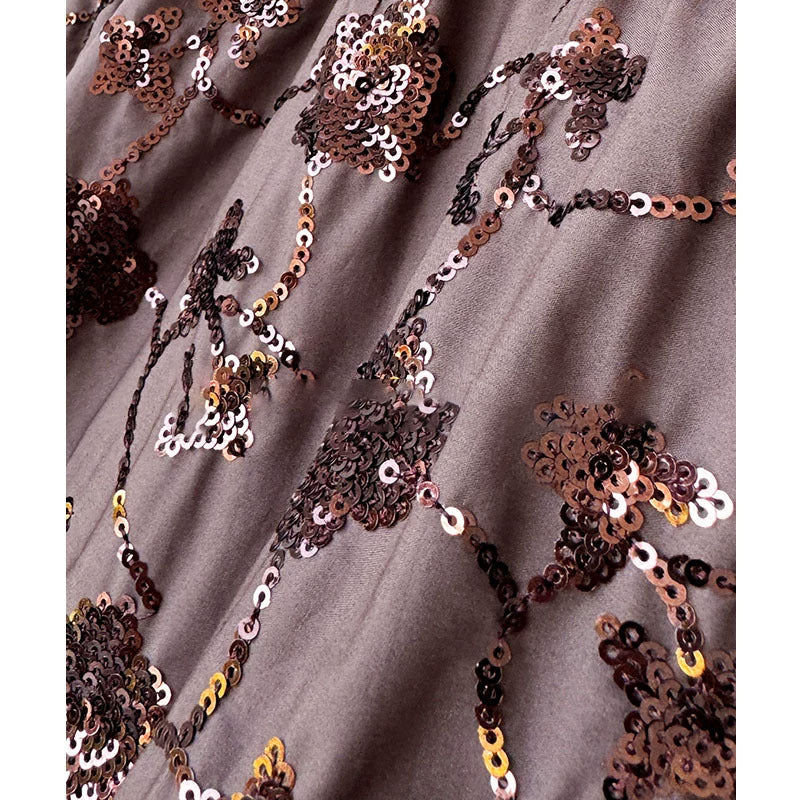 Ladies Elegant Midi Skirt with Floral Design Mune Fashion