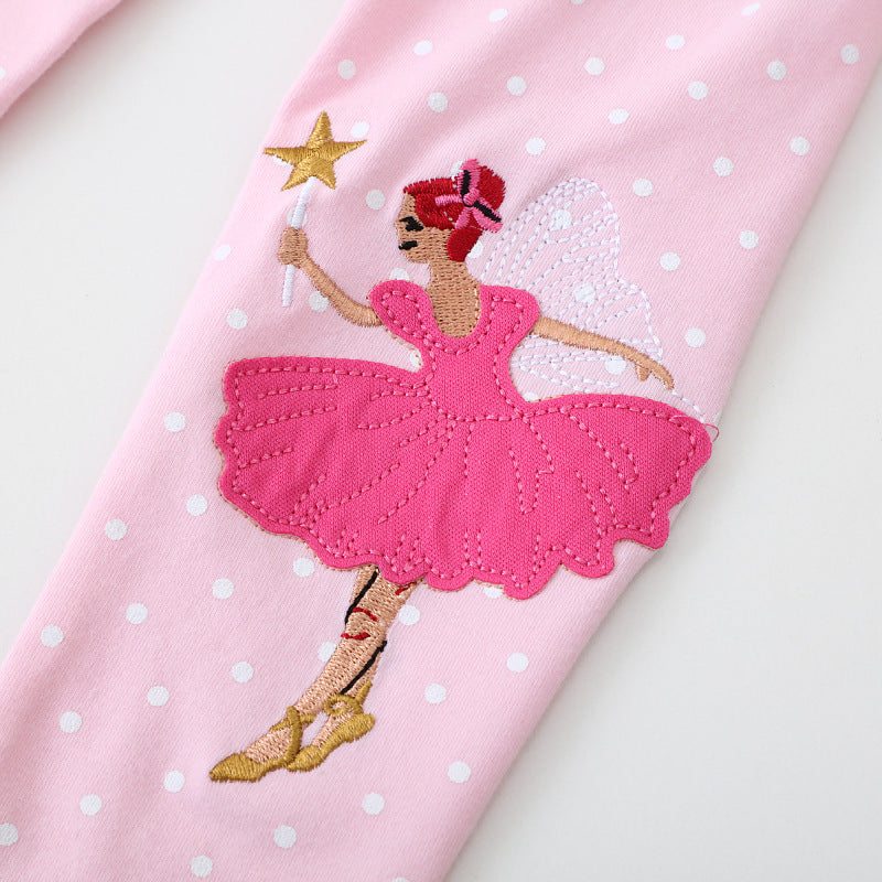 Girls leggings with enchanting ballet appliqués Mune Fashion