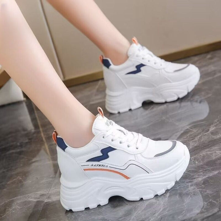 Women's Sporty Sneakers with Elastic Upper and Padded Sole Mune Fashion