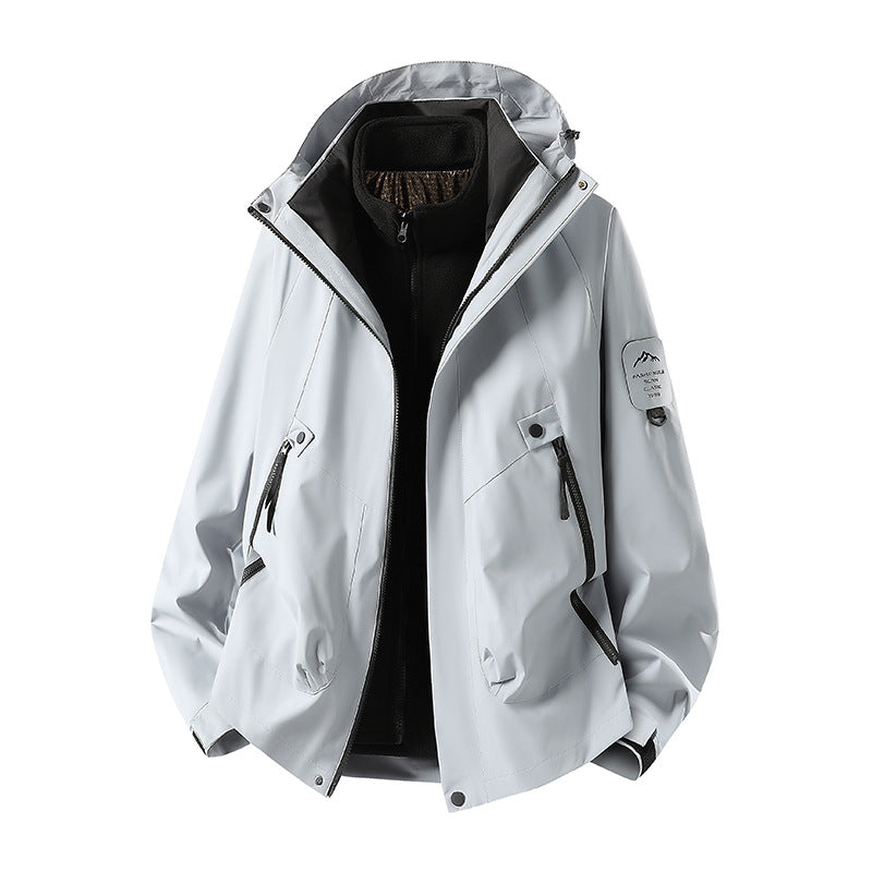 Men's Two-in-One Weather Protection Jacket with Removable Padded Vest and Adjustable Hood Mune Fashion