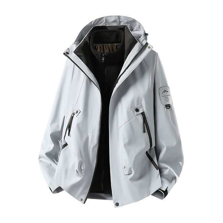Men's Two-in-One Weather Protection Jacket with Removable Padded Vest and Adjustable Hood Mune Fashion