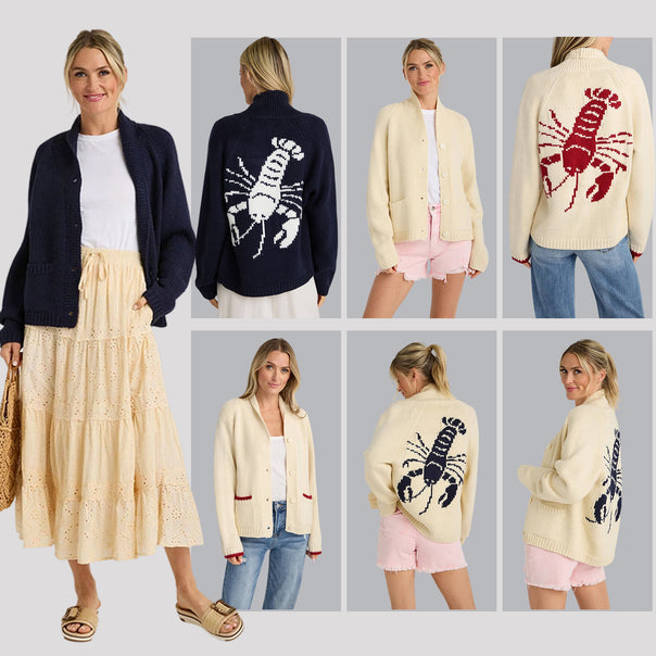 Women Chunky Knit Turtle Neck Sweater with Lobster Intarsia and Casual Oversized Fit Mune Fashion