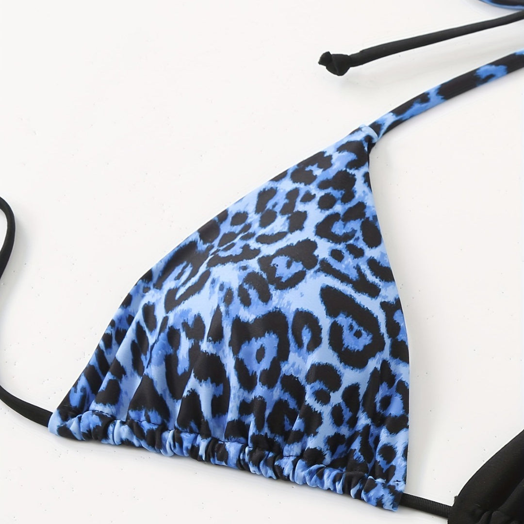 Women Triangle Bikini with sophisticated animal print Mune Fashion