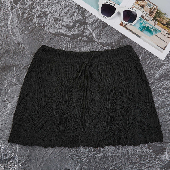 Women's leisure scarf with airy crochet structure Mune Fashion