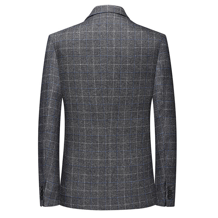 Men's Tailored Business Blazer with Glencheck and Light Lining Mune Fashion