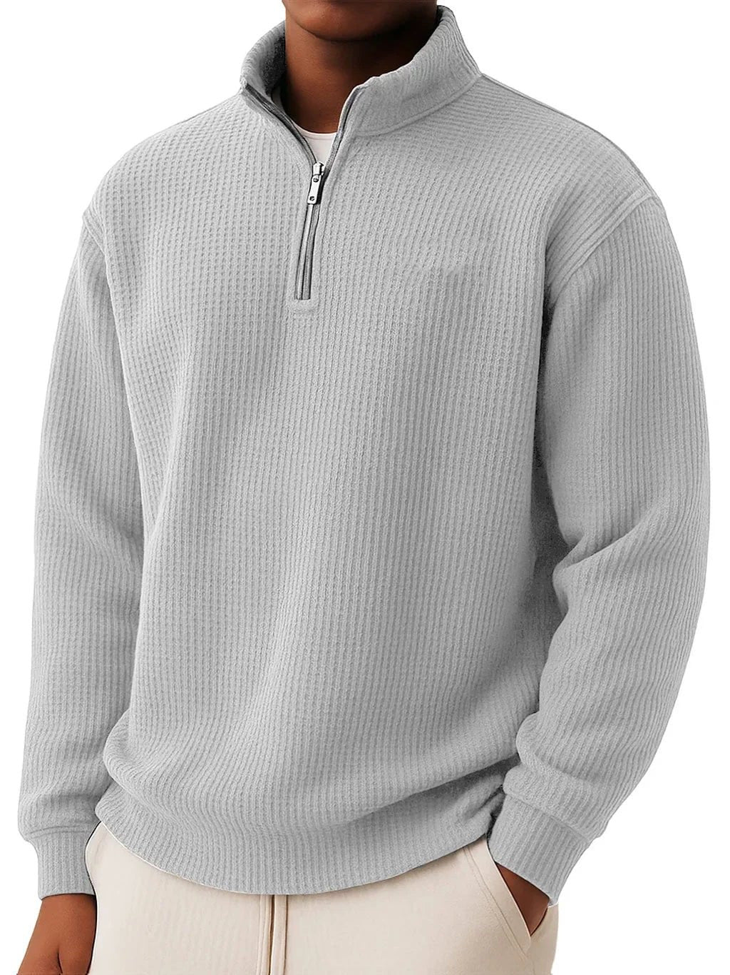 Men's High-Quality Pullover with Zipper Mune Fashion