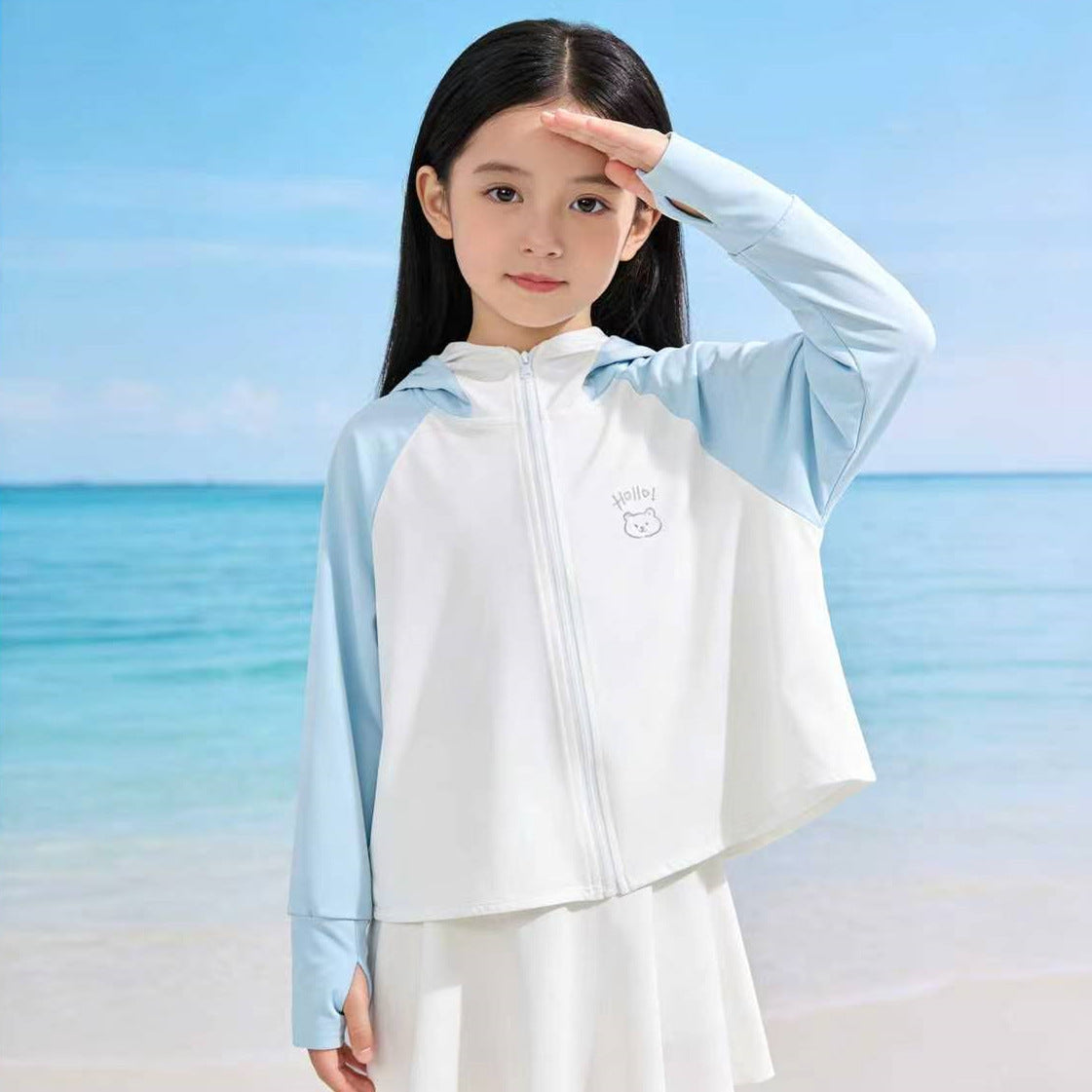 Girl Light Hoodie with UV Protection Mune Fashion
