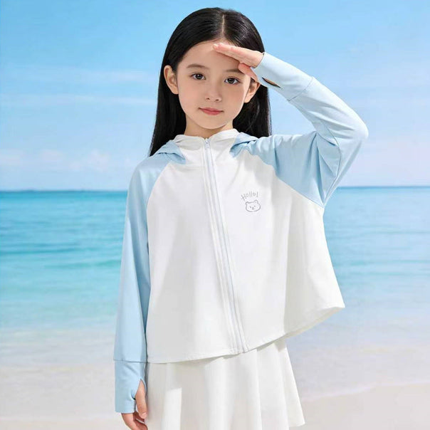 Women's lightweight children's sun jacket with hood, breathable material and UV protection Mune Fashion