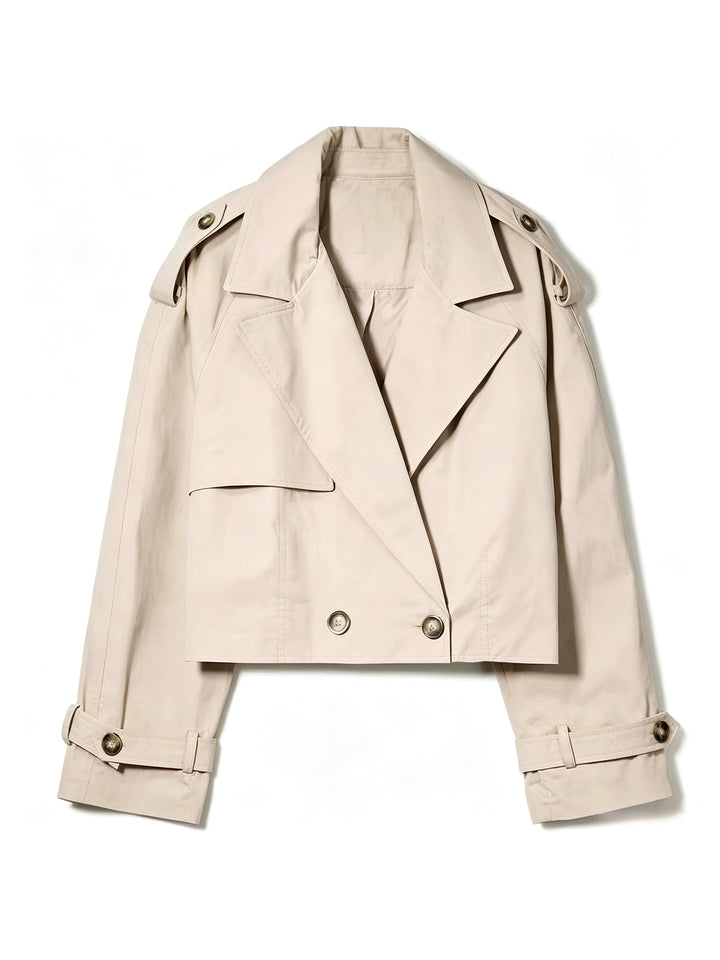 Women's Stylish Short Trench Coat Mune Fashion