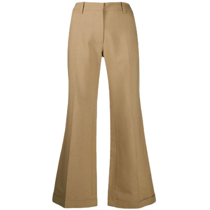 Women High-Waisted Wide Tailoring Pants with Pleat and Cuff Mune Fashion