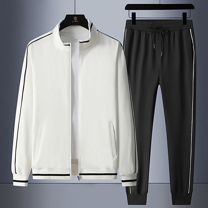 Men's Sporty Tracksuit Set with Zipper