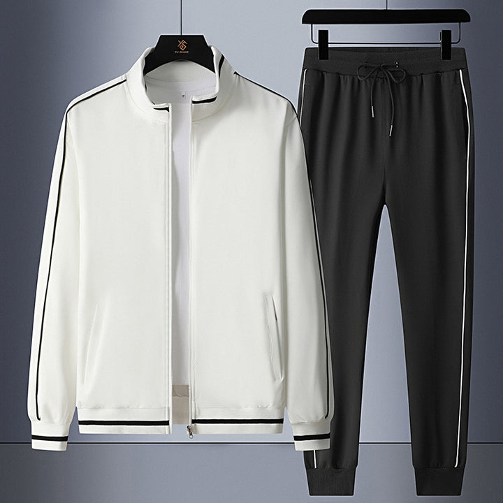 Men's Sporty Tracksuit Set with Zipper