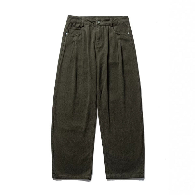 Men's wide pleated trousers in relaxed fit made of cotton twill Mune Fashion
