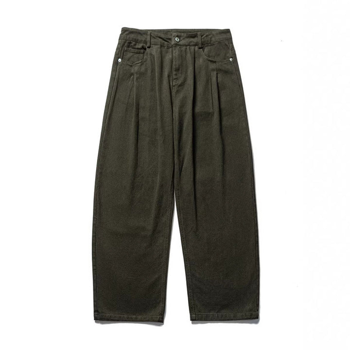 Men's wide pleated trousers in relaxed fit made of cotton twill Mune Fashion