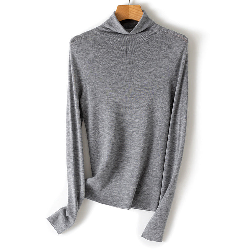 Women's Ultra Fine Turtleneck Sweater made of Fine Knit with Slim Silhouette Mune Fashion