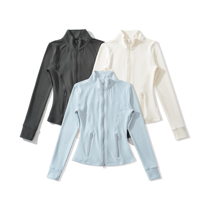 Women's Tailored Functional Fleece Jacket with Stand-up Collar and Shaping Seams Mune Fashion