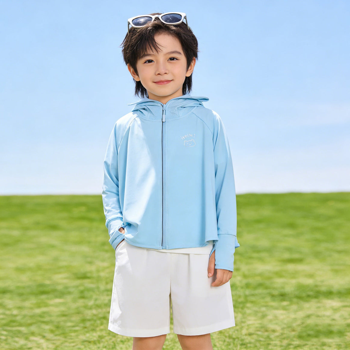 Girl Lightweight UV Protection Hoodie Mune Fashion