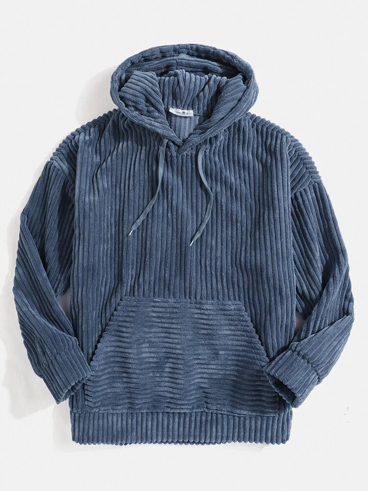 Unisex nano ribbed velvet hoodie with hoodie and kangaroo pocket Mune Fashion
